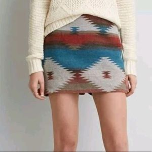 American eagle aztec print mini skirt